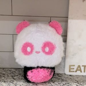 Stuffed pink and white bear